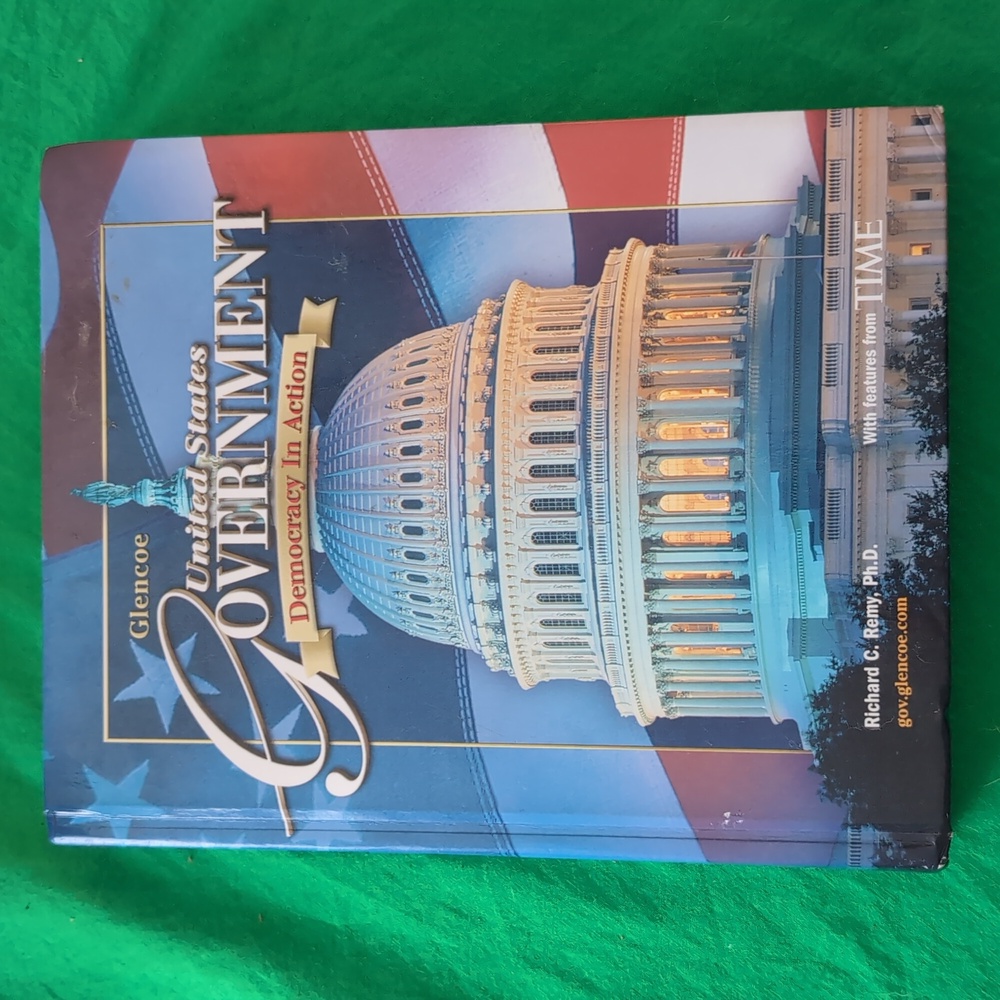 United States Government Democracy In Action Text Book ISBN 0-07-860053-7